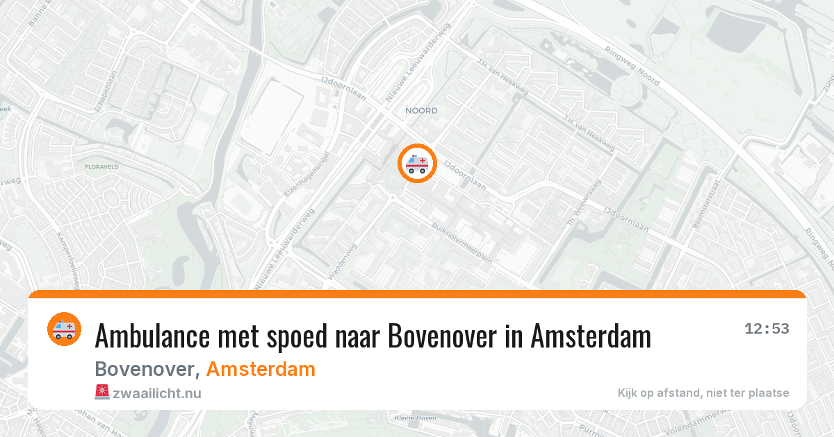 Ambulance met spoed naar Bovenover in Amsterdam — 21 mei 2026