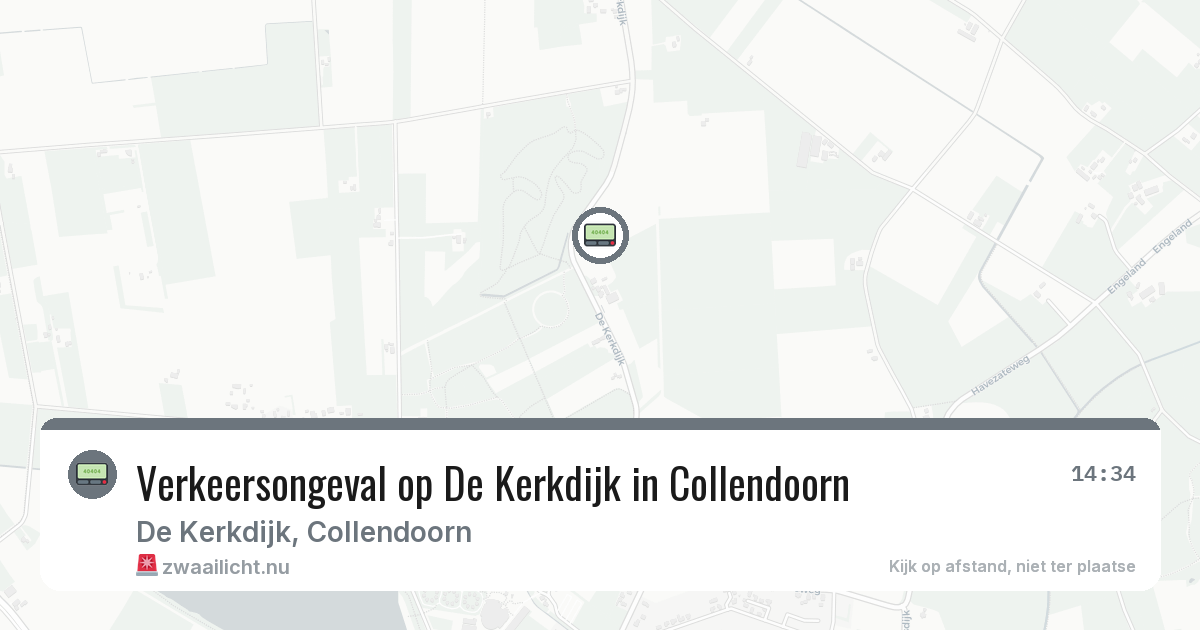 Verkeersongeval op De Kerkdijk in Collendoorn — 24 mei 2026