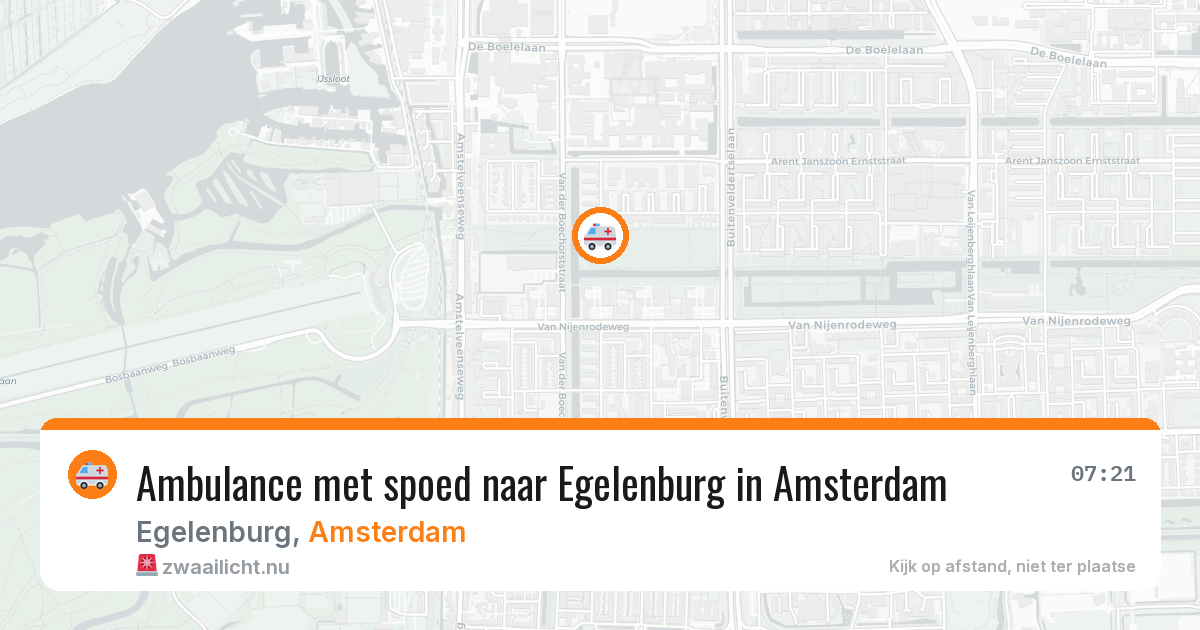 Ambulance met spoed naar Egelenburg in Amsterdam — 29 mei 2026