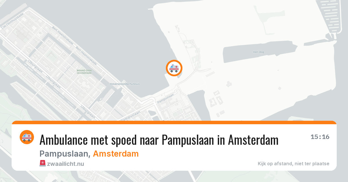 Ambulance met spoed naar Pampuslaan in Amsterdam — 14 jul 2026