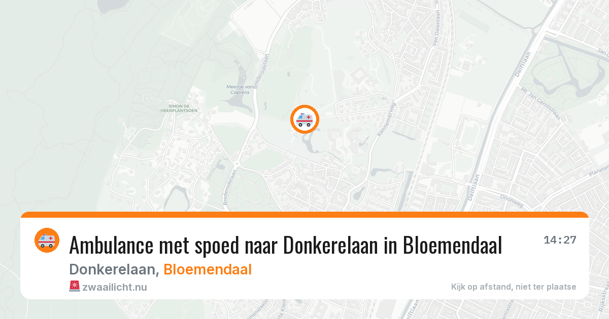 Ambulance met spoed naar Donkerelaan in Bloemendaal — 23 jul 2026