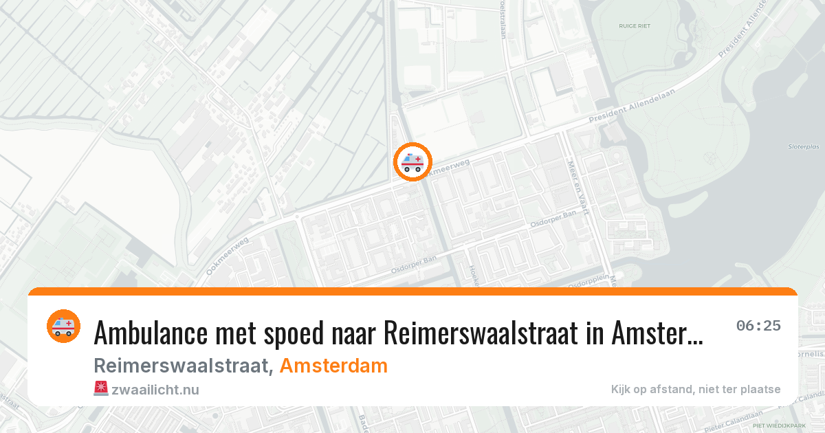 Ambulance met spoed naar Reimerswaalstraat in Amsterdam — 30 mrt 2026