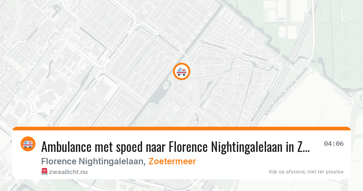 Ambulance met spoed naar Florence Nightingalelaan in Zoetermeer — 23 jul 2026