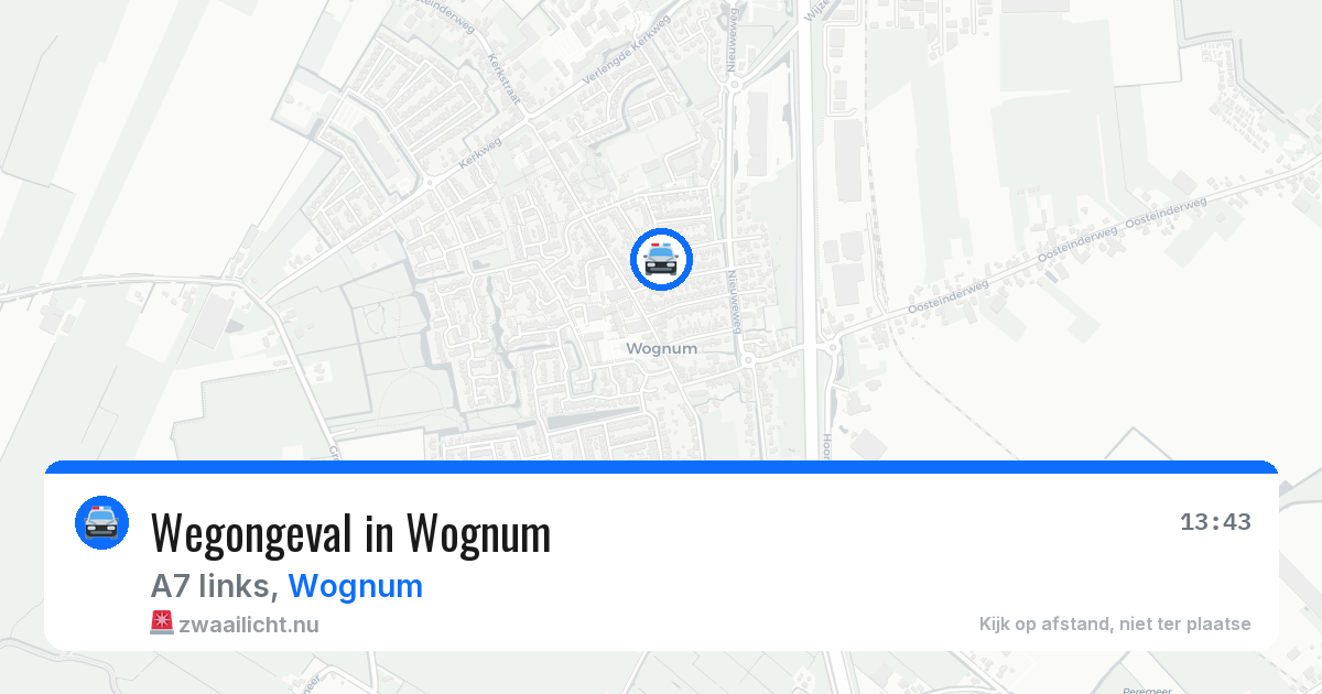 Wegongeval in Wognum — 11 jul 2026