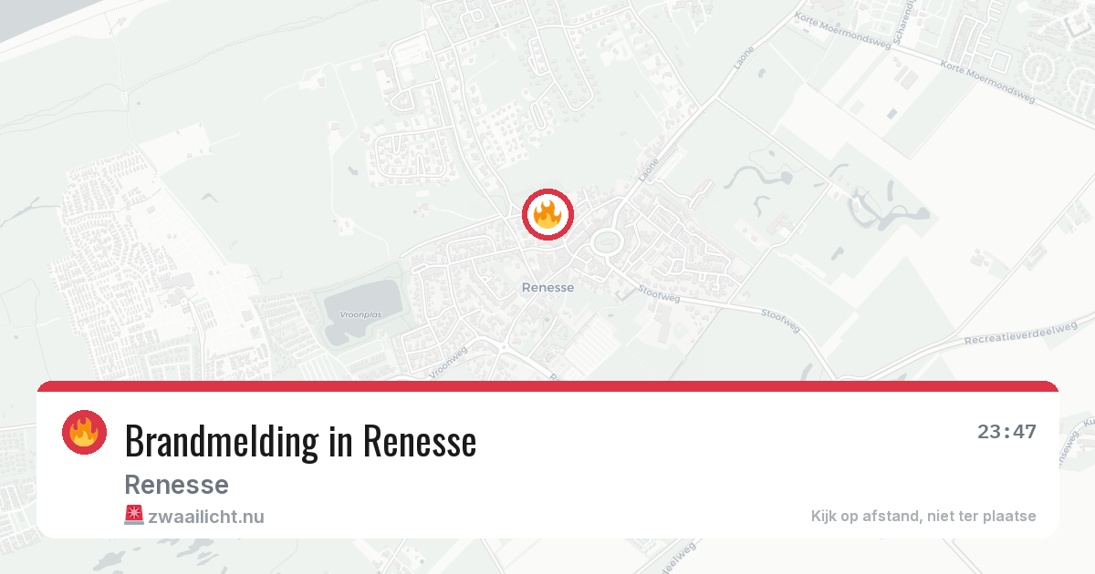 Brandmelding in Renesse — 19 mrt 2026