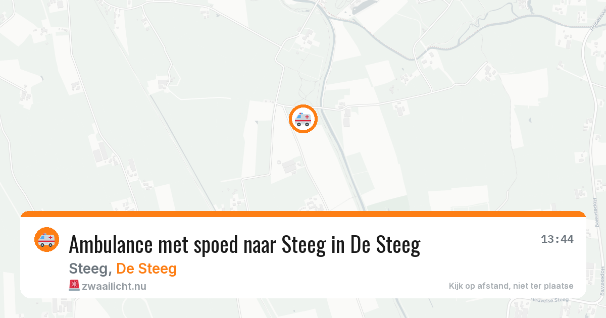 Ambulance met spoed naar Steeg in De Steeg — 18 mei 2026