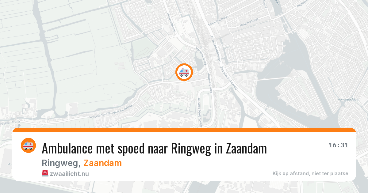 Ambulance met spoed naar Ringweg in Zaandam — 13 jul 2026