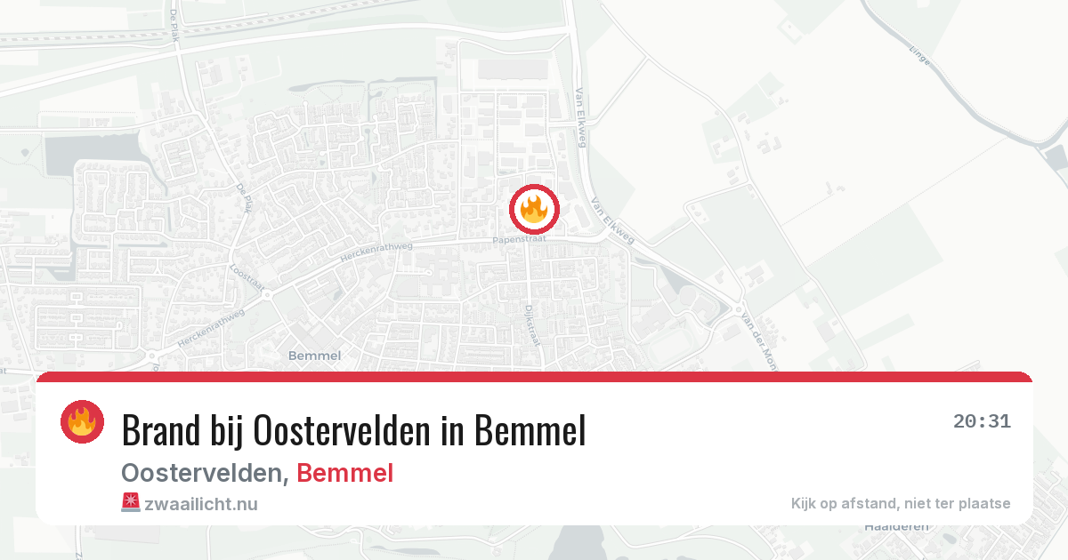 Brand bij Oostervelden in Bemmel — 11 jul 2026