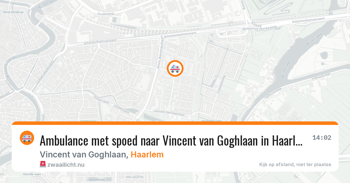 Ambulance met spoed naar Vincent van Goghlaan in Haarlem — 27 mei 2026