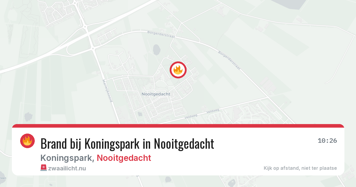 Brand bij Koningspark in Nooitgedacht — 2 jun 2026