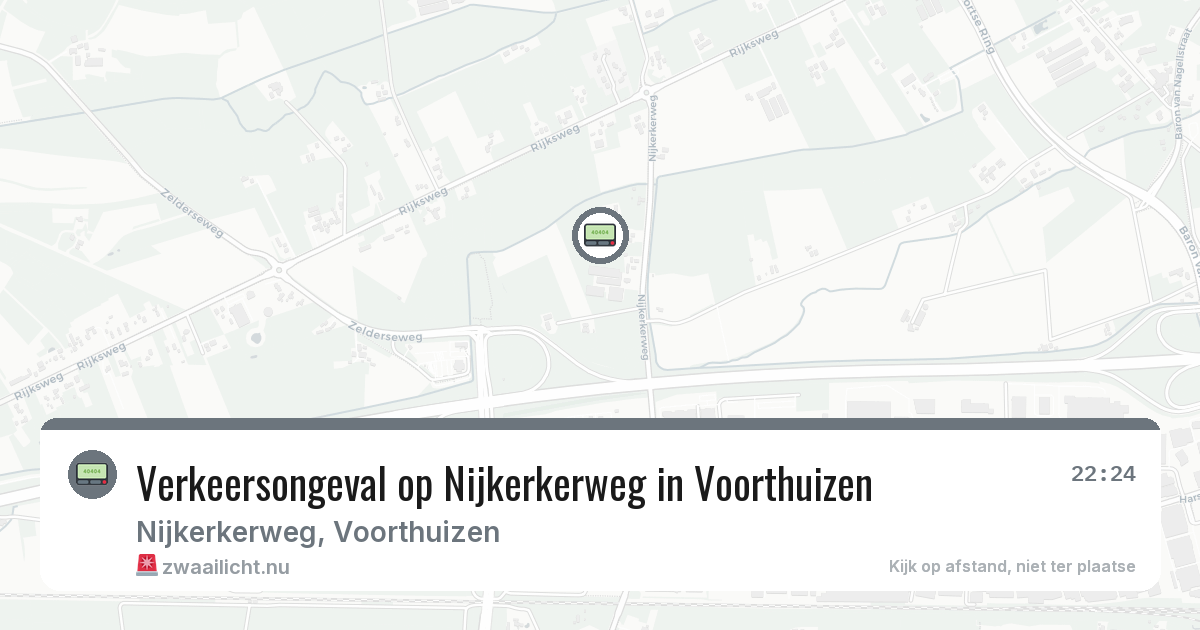 Verkeersongeval op Nijkerkerweg in Voorthuizen — 14 feb 2026