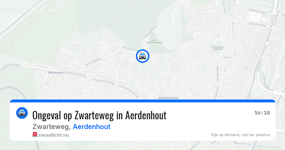 Ongeval op Zwarteweg in Aerdenhout — 17 mei 2026