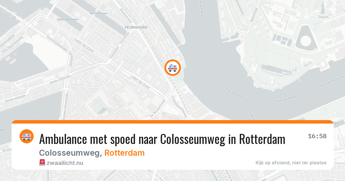 Ambulance met spoed naar Colosseumweg in Rotterdam — 23 mei 2026
