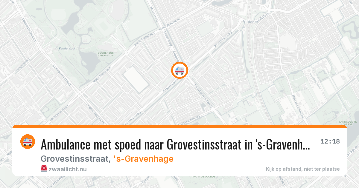 Ambulance met spoed naar Grovestinsstraat in 's-Gravenhage — 23 mei 2026