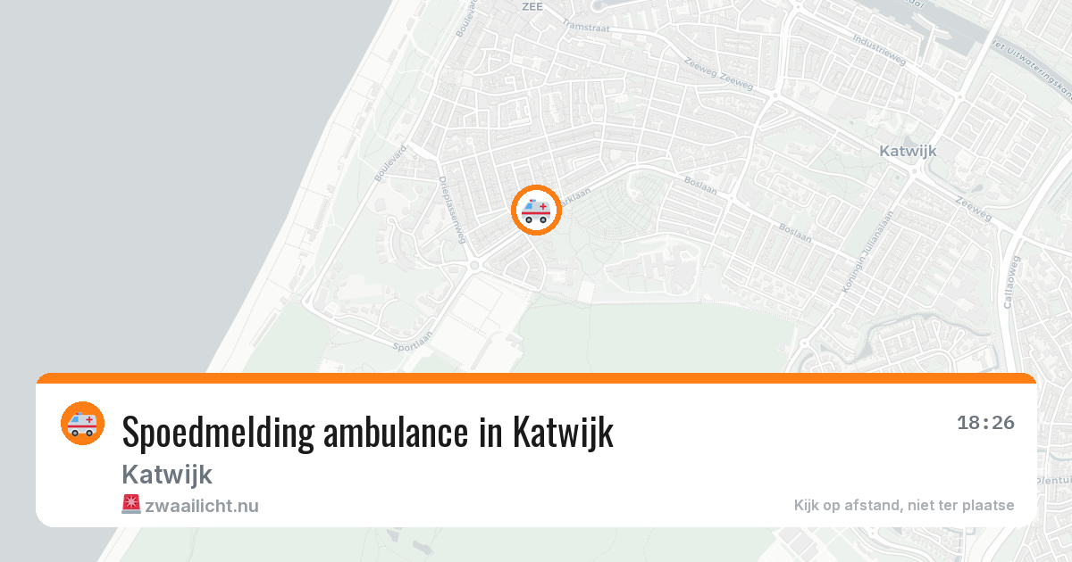 Spoedmelding ambulance in Katwijk — 9 jul 2026