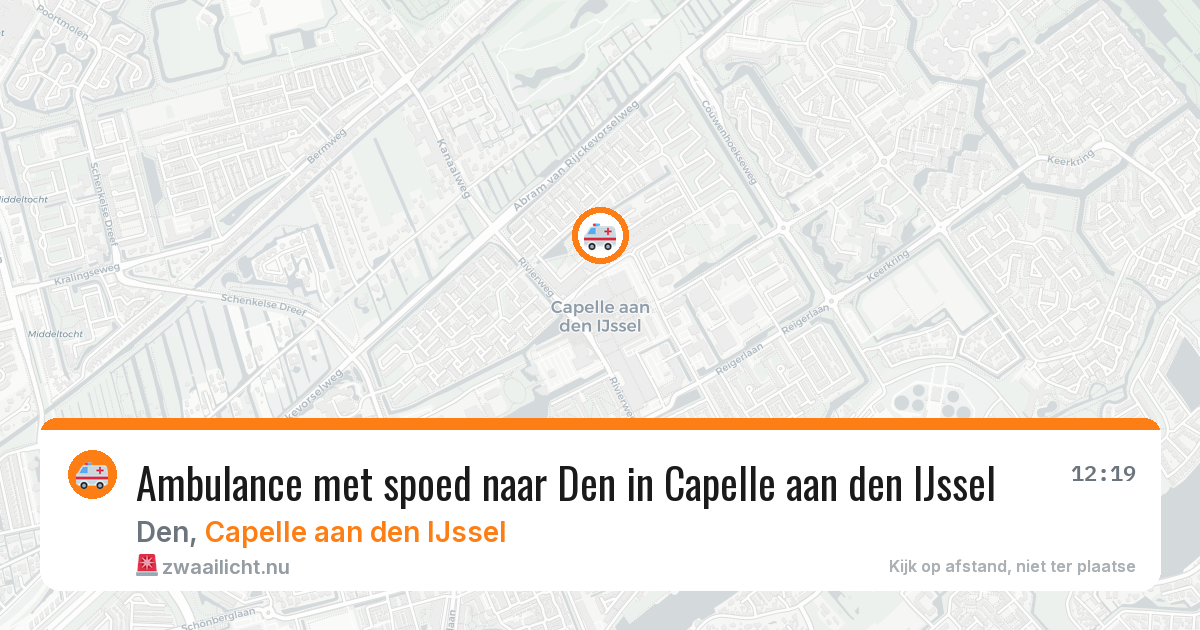 Ambulance met spoed naar Den in Capelle aan den IJssel — 16 jul 2026