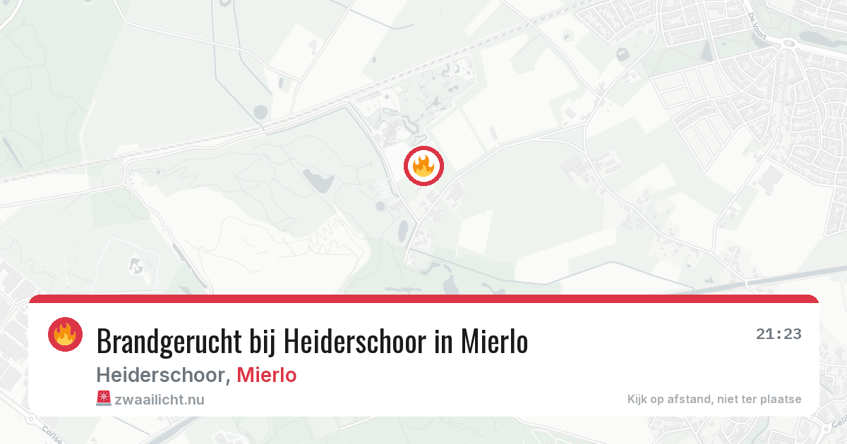 Brandgerucht bij Heiderschoor in Mierlo — 9 jul 2026