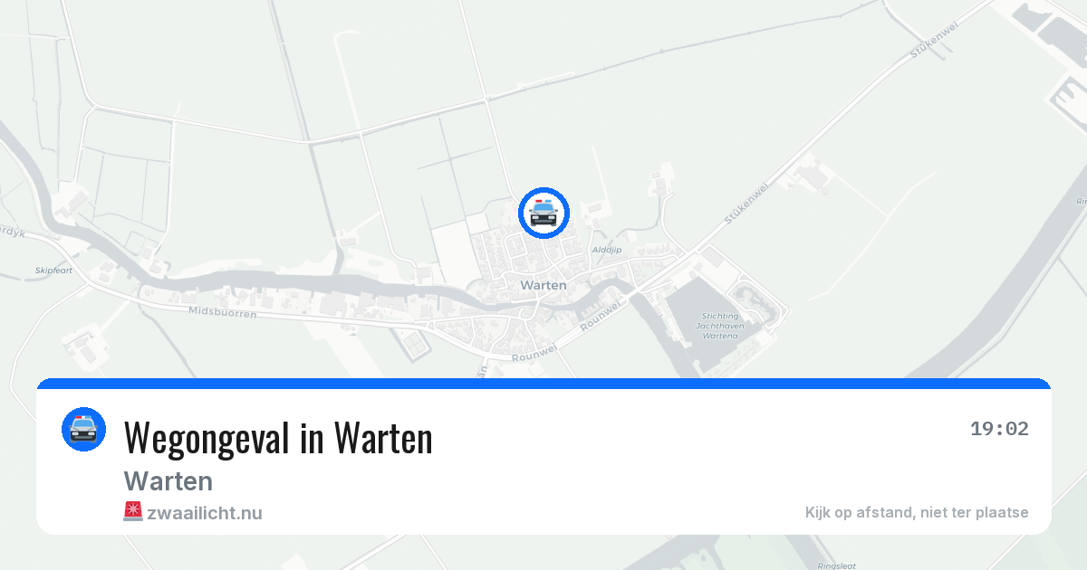 Wegongeval in Warten — 16 jul 2026