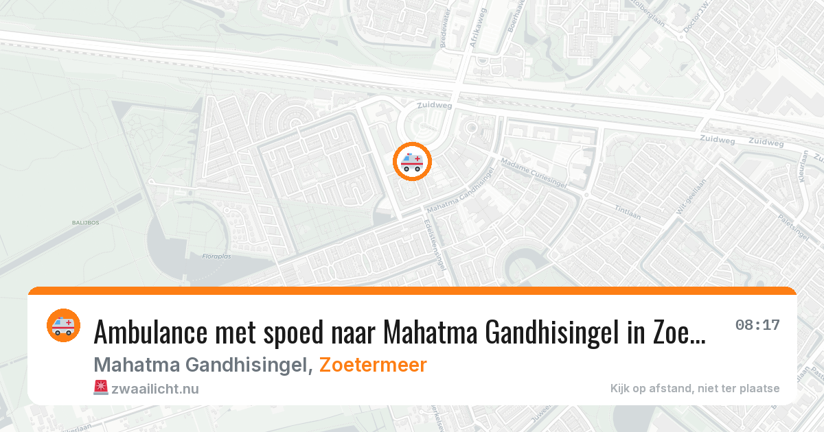 Ambulance met spoed naar Mahatma Gandhisingel in Zoetermeer — 29 mei 2026