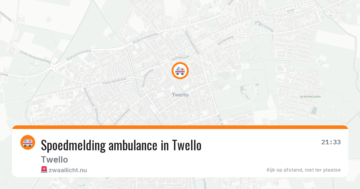 Spoedmelding ambulance in Twello — 8 jul 2026