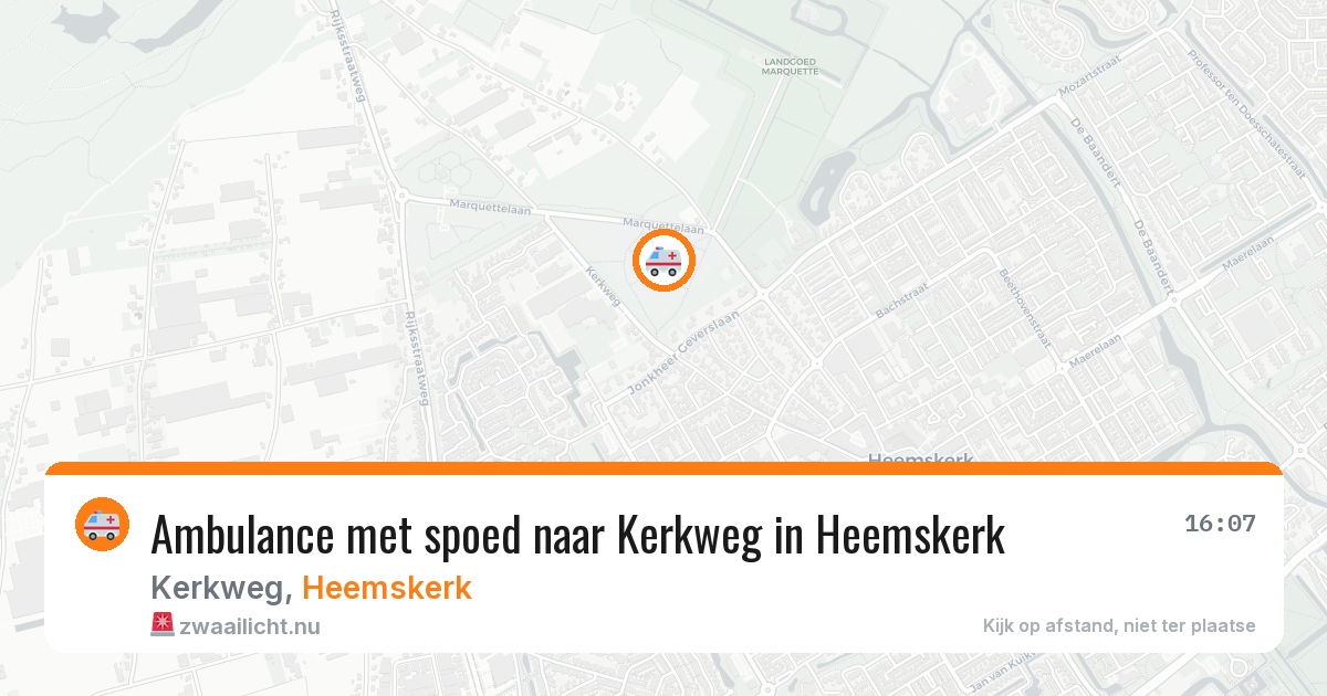Ambulance met spoed naar Kerkweg in Heemskerk — 26 jul 2026