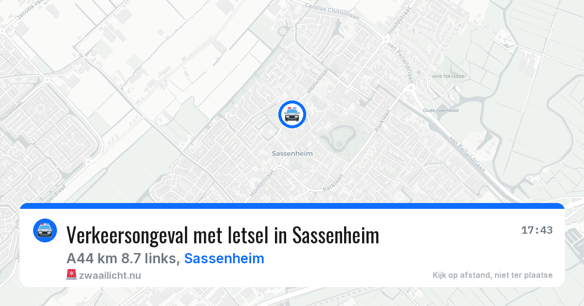 Verkeersongeval met letsel in Sassenheim — 1 jul 2026