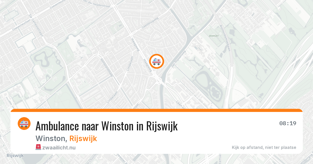 Ambulance naar Winston in Rijswijk — 17 mrt 2026