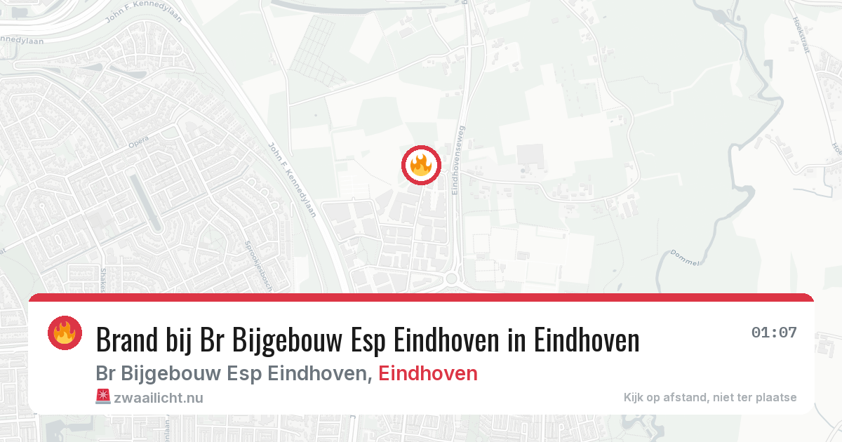 Brand bij Br Bijgebouw Esp Eindhoven in Eindhoven — 25 mei 2026