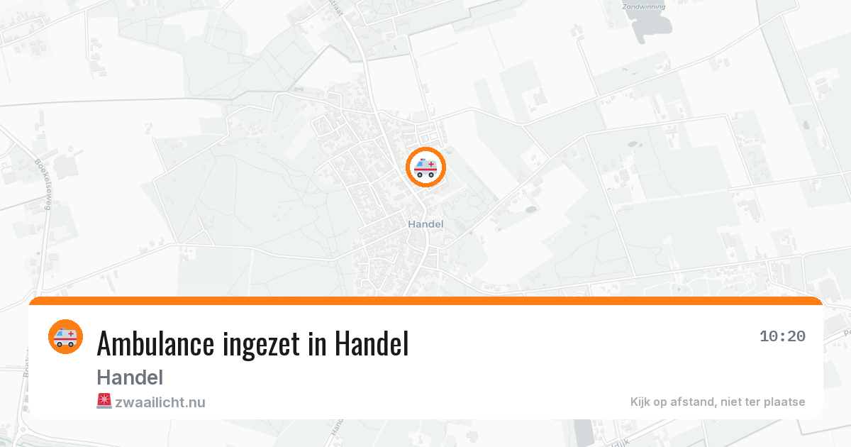 Ambulance ingezet in Handel — 20 jul 2026