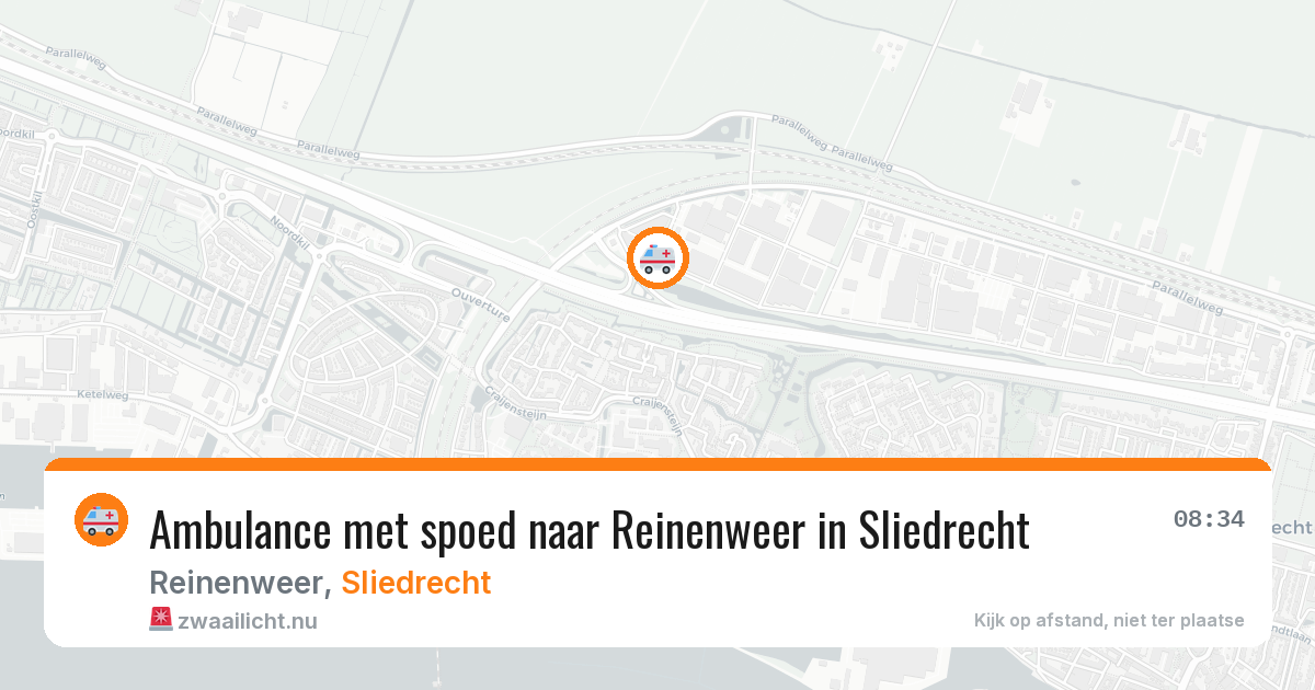 Ambulance met spoed naar Reinenweer in Sliedrecht — 27 jul 2026