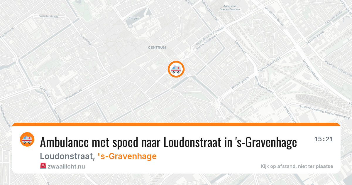Ambulance met spoed naar Loudonstraat in 's-Gravenhage — 26 jan 2026