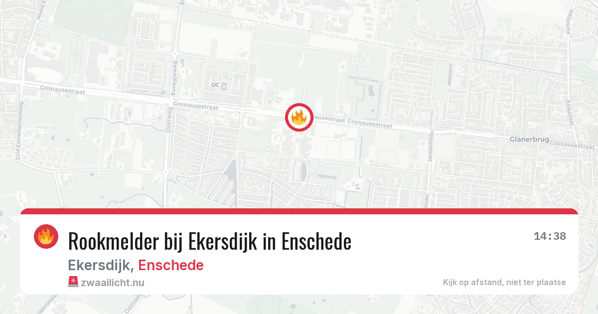 Rookmelder bij Ekersdijk in Enschede — 21 apr 2026
