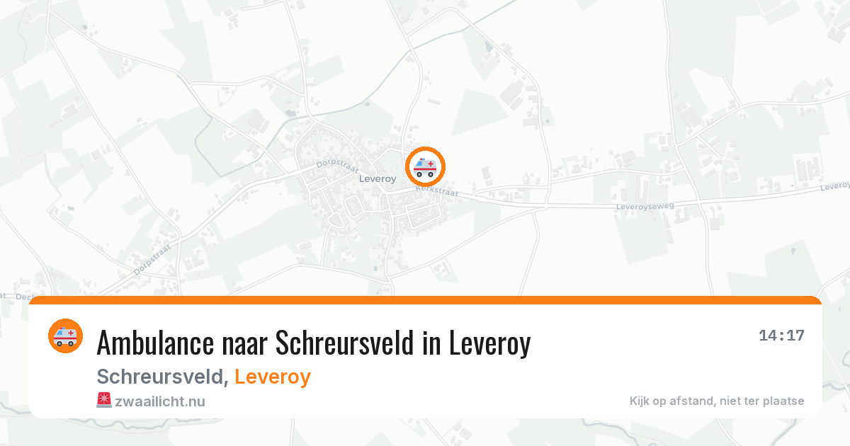 Ambulance naar Schreursveld in Leveroy — 8 jul 2026