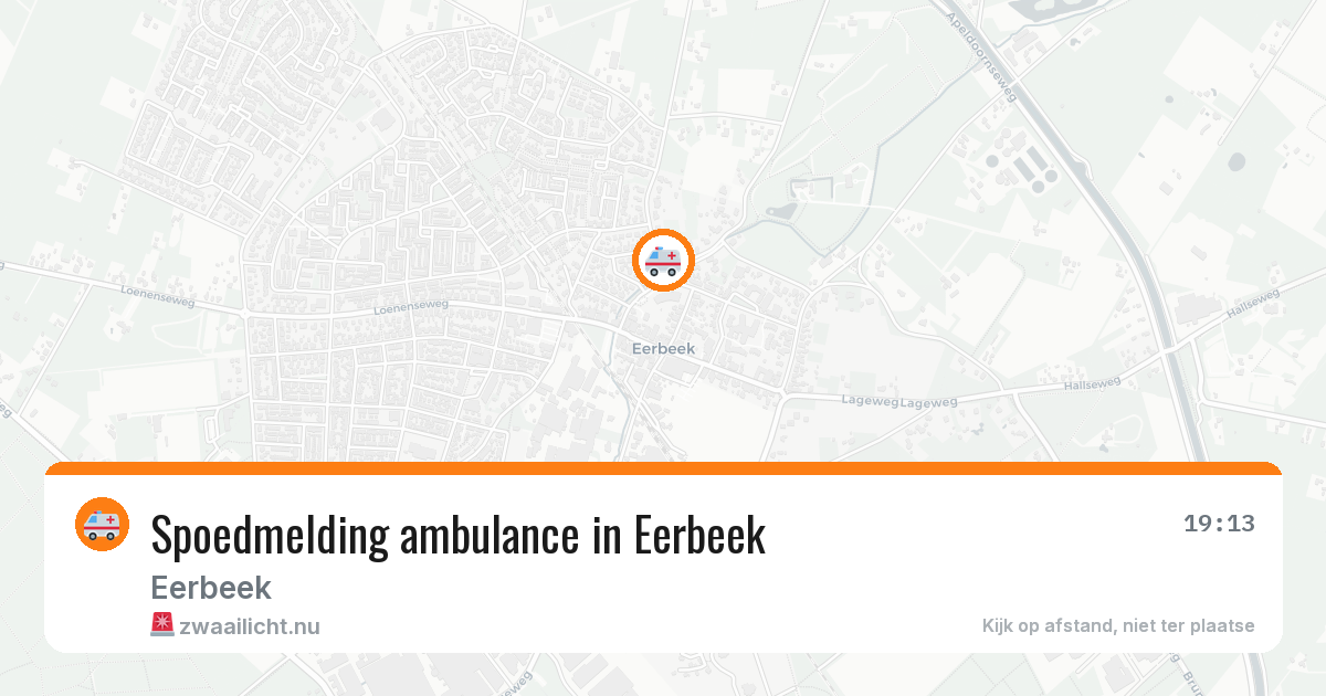 Spoedmelding ambulance in Eerbeek — 21 mrt 2026