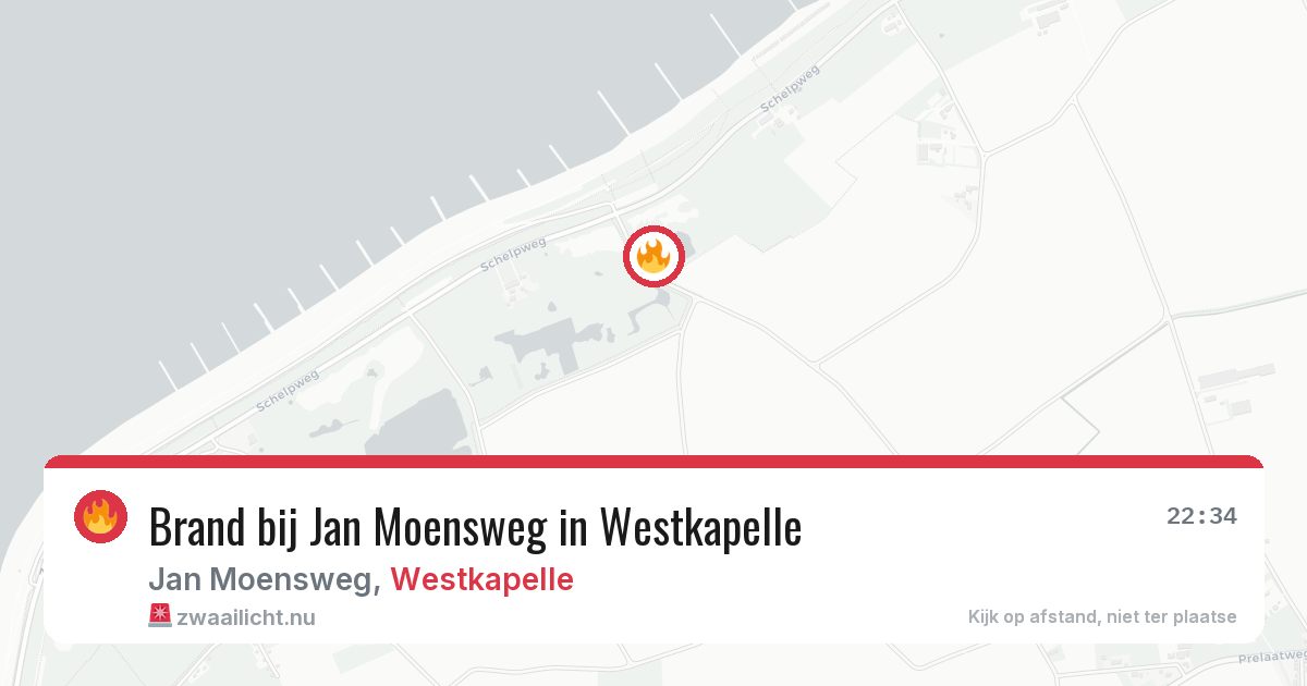 Brand bij Jan Moensweg in Westkapelle — 25 jul 2026