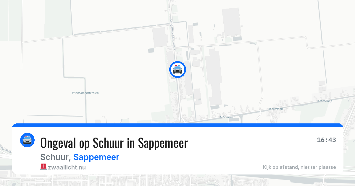 Ongeval op Schuur in Sappemeer — 7 jul 2026