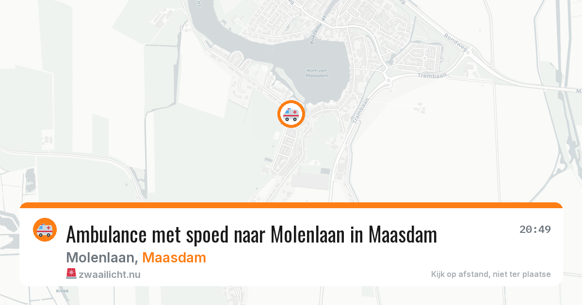 Ambulance met spoed naar Molenlaan in Maasdam — 20 jul 2026