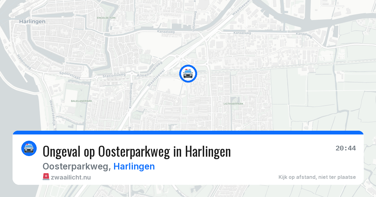 Ongeval op Oosterparkweg in Harlingen — 8 jul 2026
