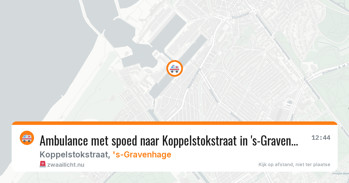 Ambulance met spoed naar Koppelstokstraat in 's-Gravenhage — 19 jul 2026