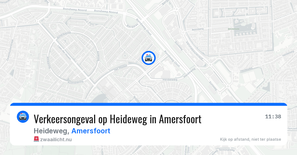 Verkeersongeval op Heideweg in Amersfoort — 28 mrt 2026