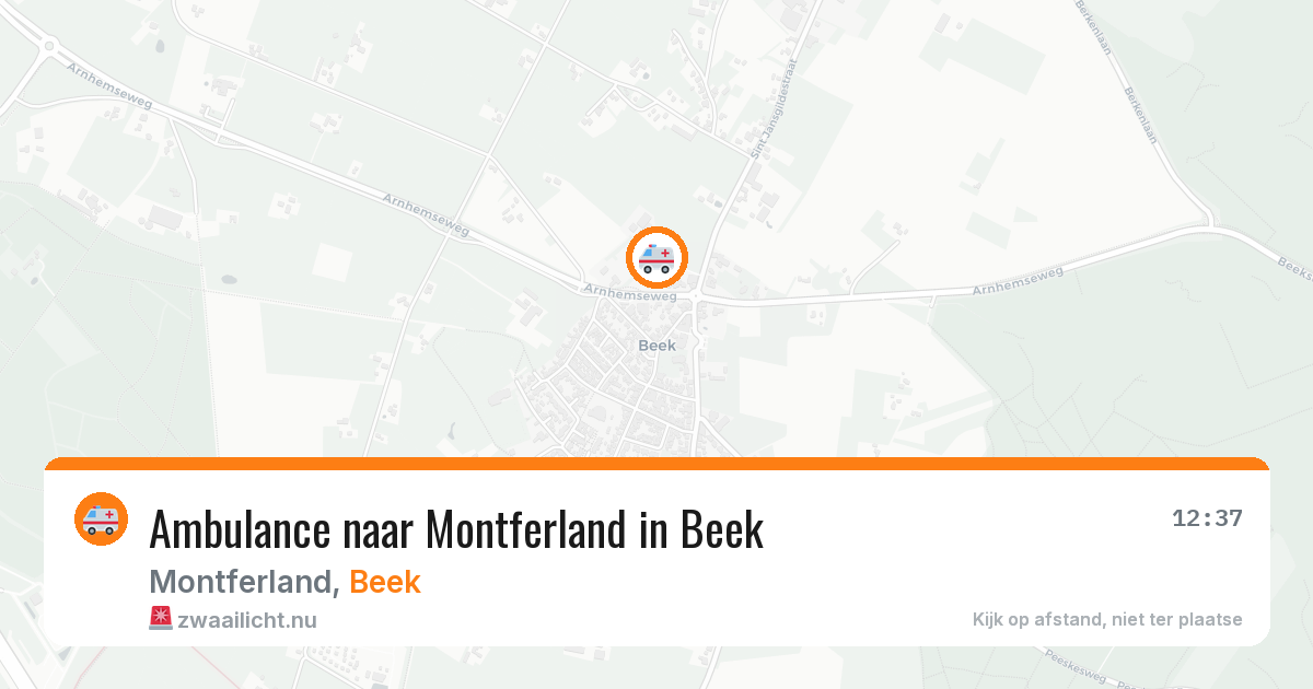 Ambulance naar Montferland in Beek — 25 jul 2026