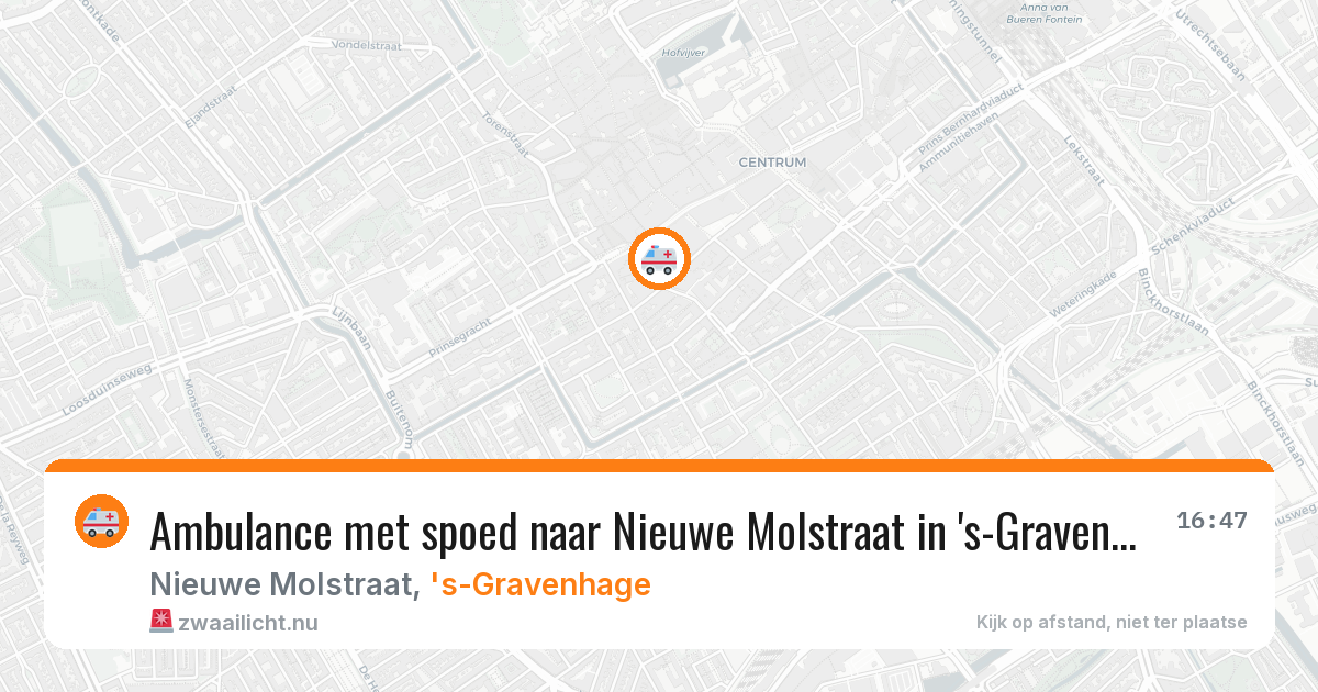 Ambulance met spoed naar Nieuwe Molstraat in 's-Gravenhage — 26 jan 2026