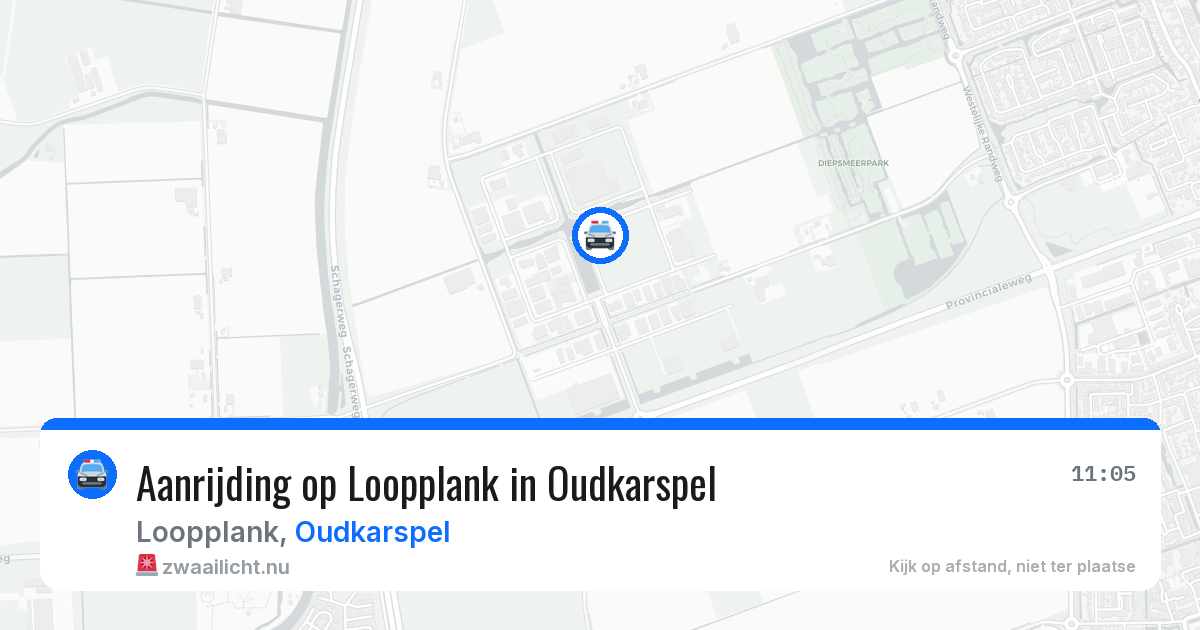 Aanrijding op Loopplank in Oudkarspel — 14 jul 2026