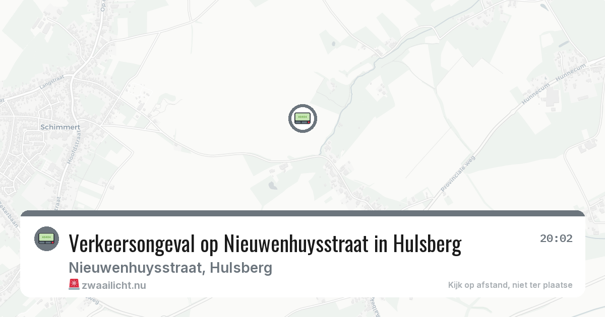 Verkeersongeval op Nieuwenhuysstraat in Hulsberg — 7 jul 2026