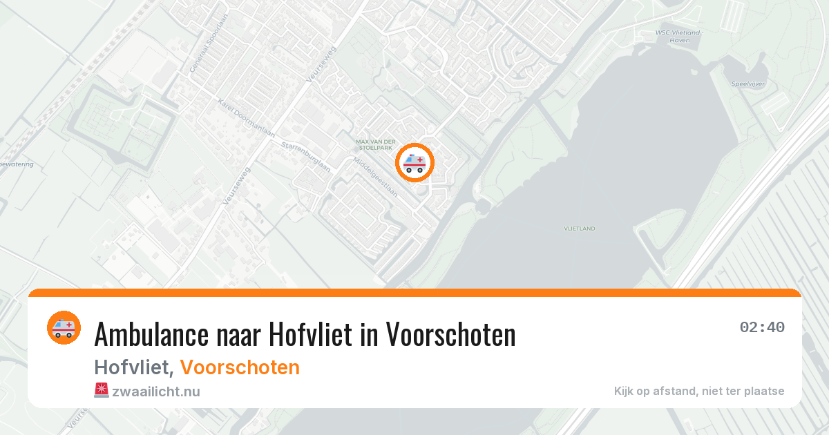 Ambulance naar Hofvliet in Voorschoten — 24 jul 2026