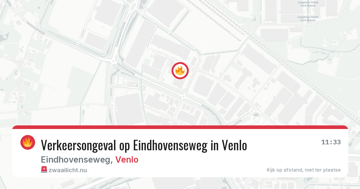 Verkeersongeval op Eindhovenseweg in Venlo — 22 jun 2026