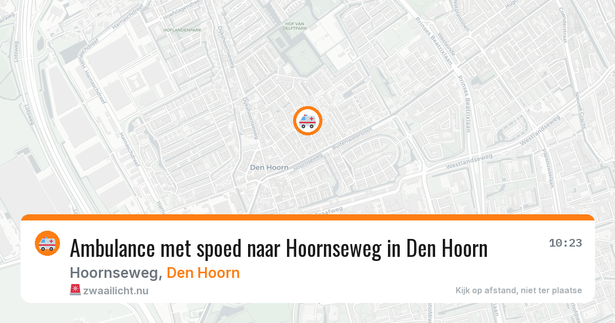 Ambulance met spoed naar Hoornseweg in Den Hoorn — 14 jul 2026