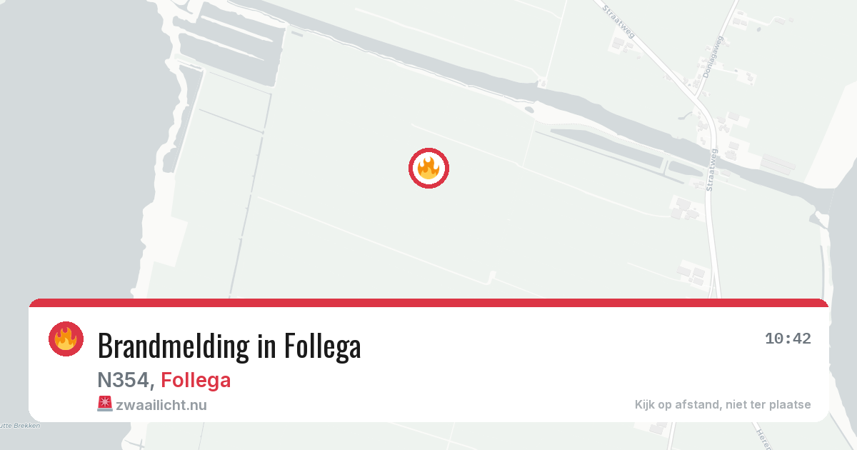 Brandmelding in Follega — 29 jun 2026