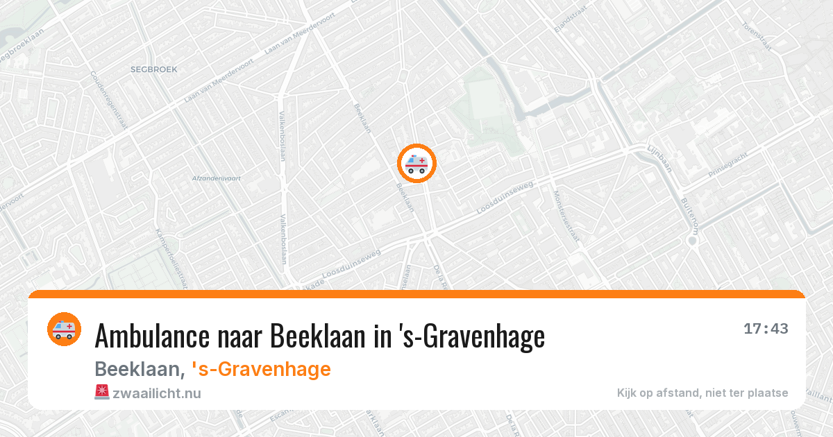 Ambulance naar Beeklaan in 's-Gravenhage — 31 mei 2026