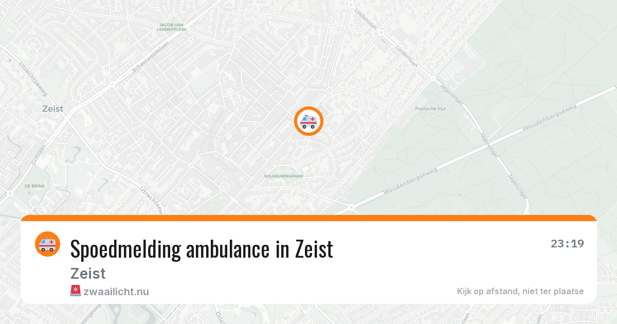 Spoedmelding ambulance in Zeist — 4 mei 2026